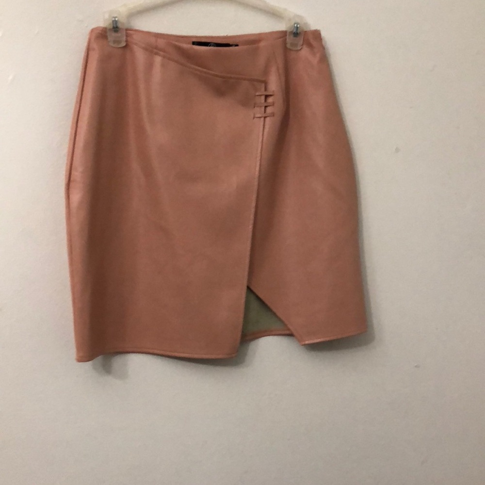 Missguided faux leather mini skirt